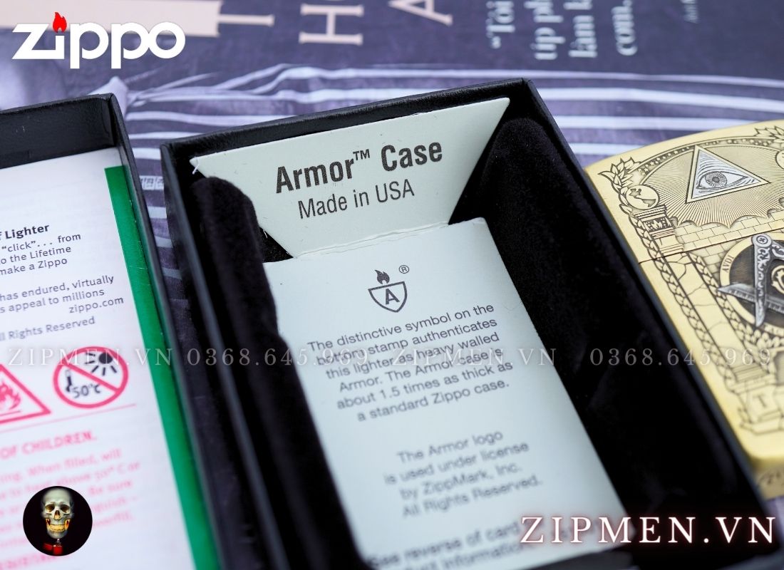 Zippo armor limited hội tam điểm