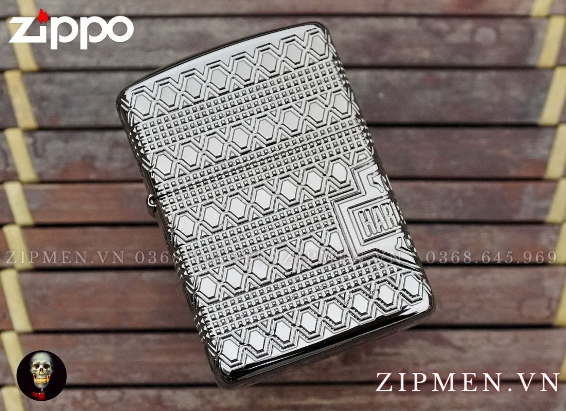 Bật lửa Zippo armor Harley Davidson Collectible 2021 phiên bản armor màu đen xám