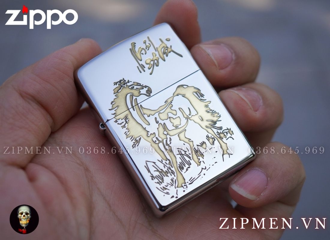 zippo mã đáo thành công màu trắng