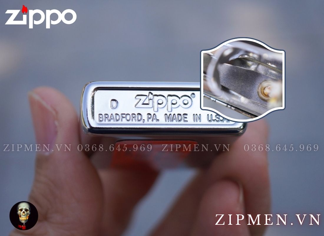 zippo mã đáo thành công màu trắng
