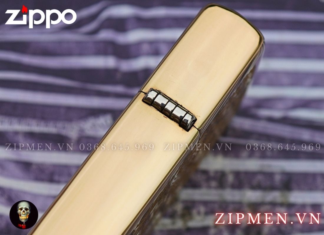 Zippo hoa ven Ý Venetian Z352B màu vàng Brass