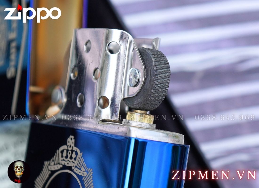 Zippo USA logo bao thuốc 555 xanh Saphire
