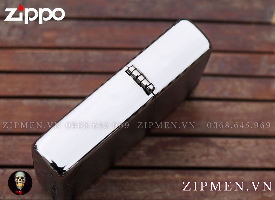 Bật lửa zippo vintage tái bản 1937 trắng nhám góc chính hãng z230