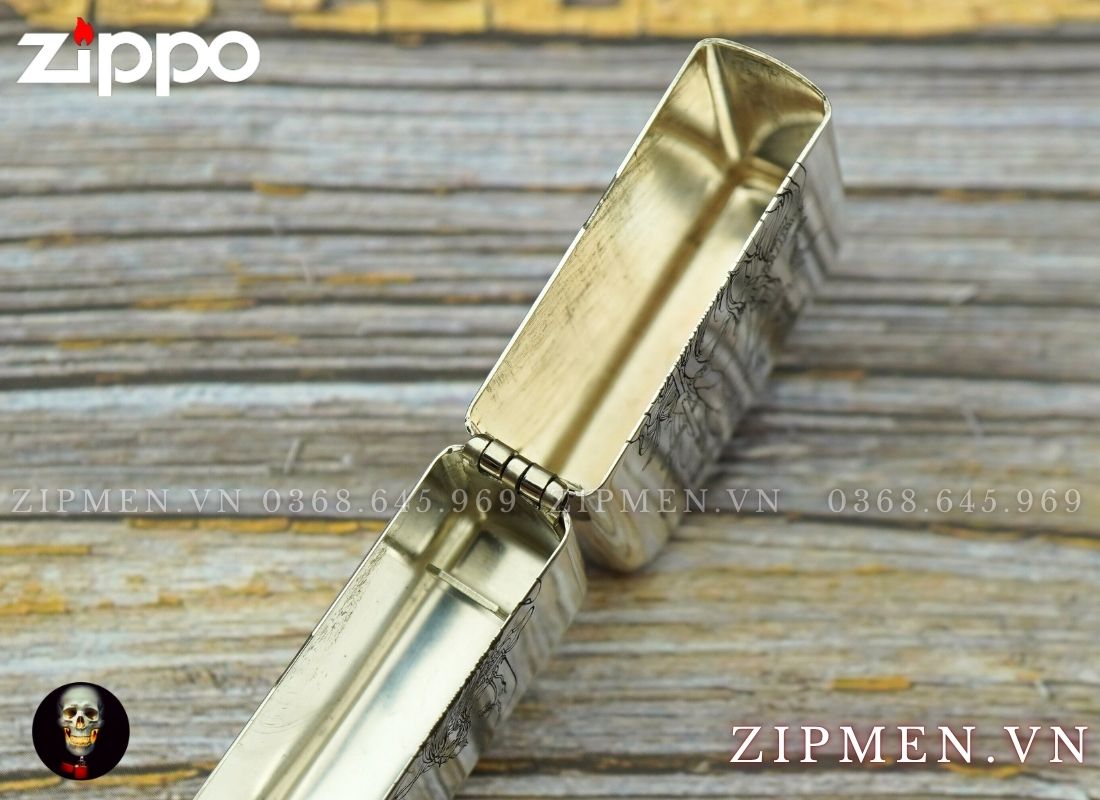 Zippo bạc khối quan công