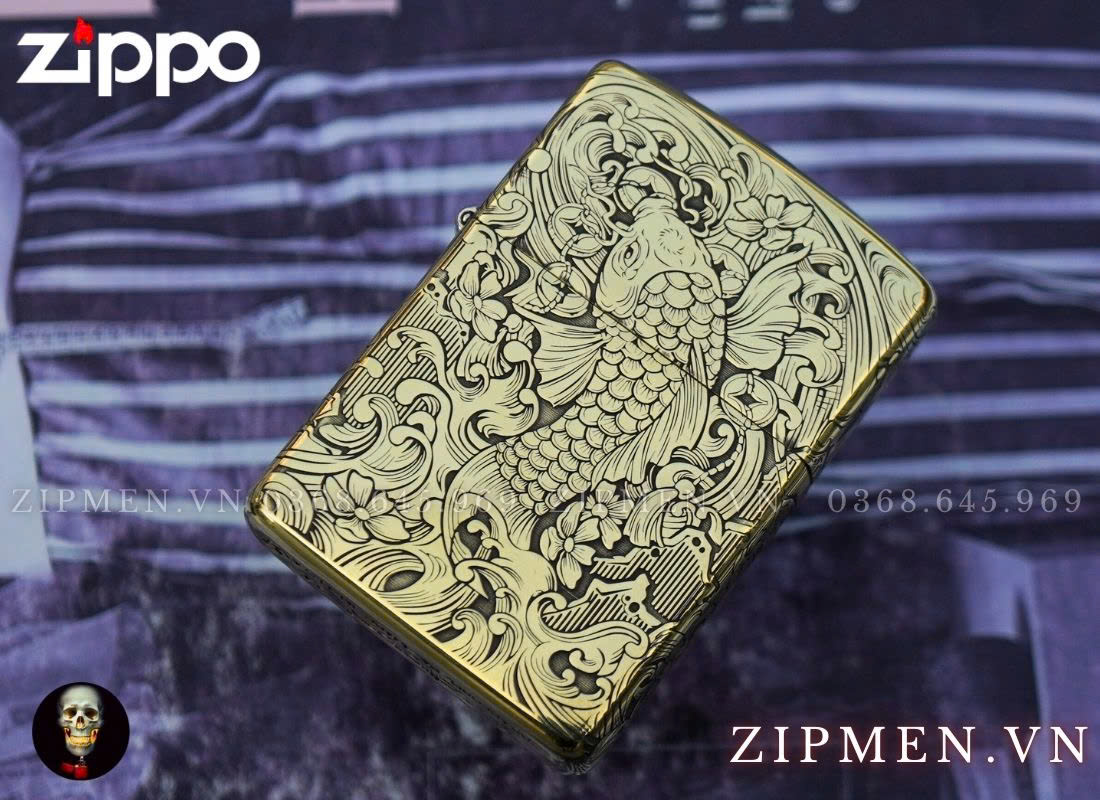 Zippo armor cá chép Daruma chính hãng cao cấp