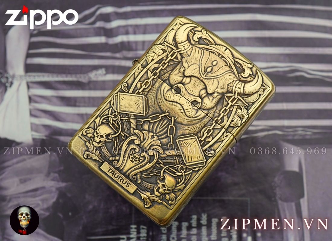 Zippo Armor chủ đề cung kim ngưu
