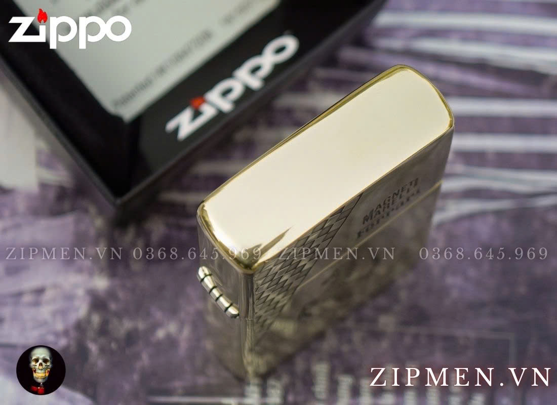 Hộp quẹt zippo usa chính hãng logo Ferrari