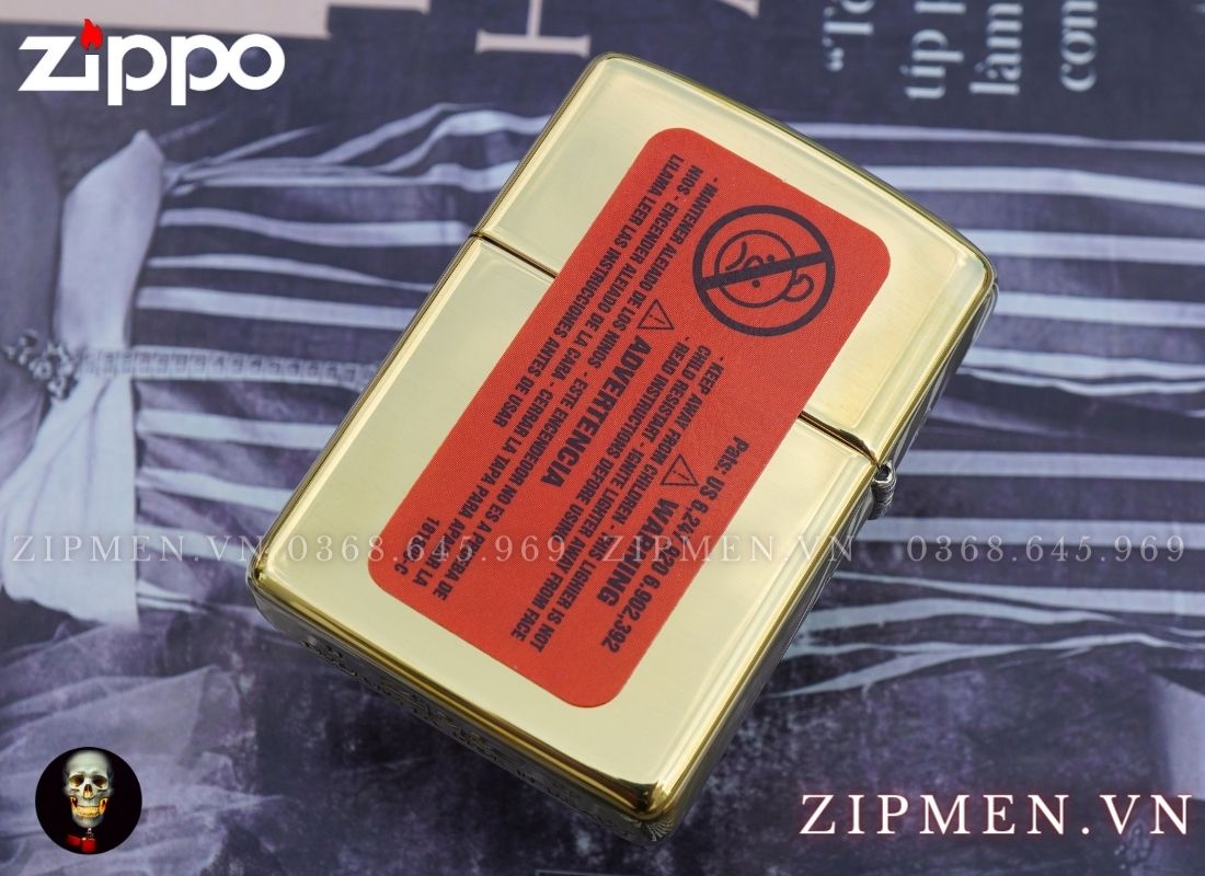 zippo armor 169 vàng bóng trơn