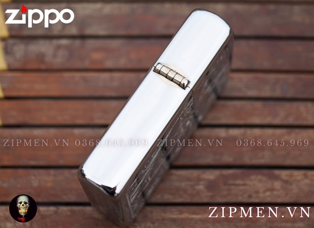 Bật lửa zippo usa cổ xưa năm 1980 chủ đề Hoa Ven Ý