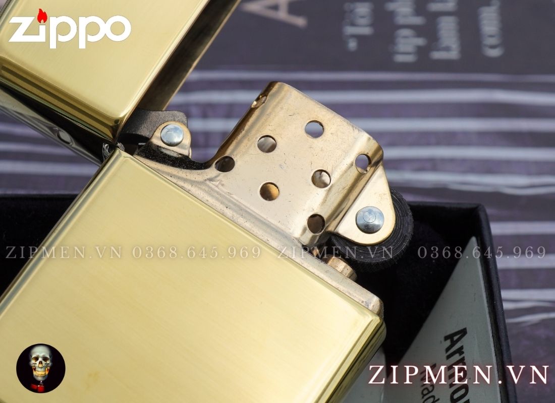 zippo armor 169 vàng bóng trơn