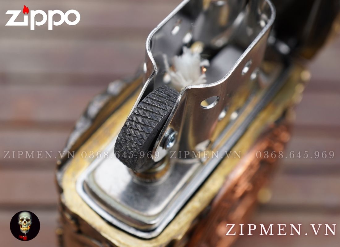 zippo cao cấp xuất Nhật chủ đề tứ linh