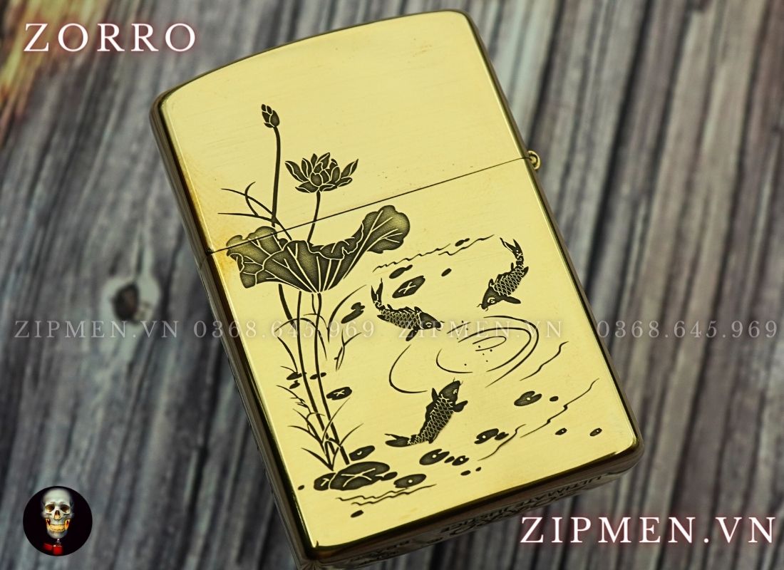 Bật lửa Zorro cá chép hoá rồng limited giá rẻ