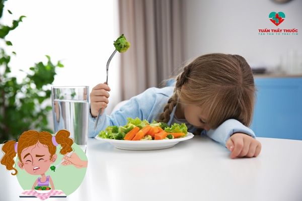 Nguyên nhân khiến trẻ bị táo bón: Bé không ăn rau