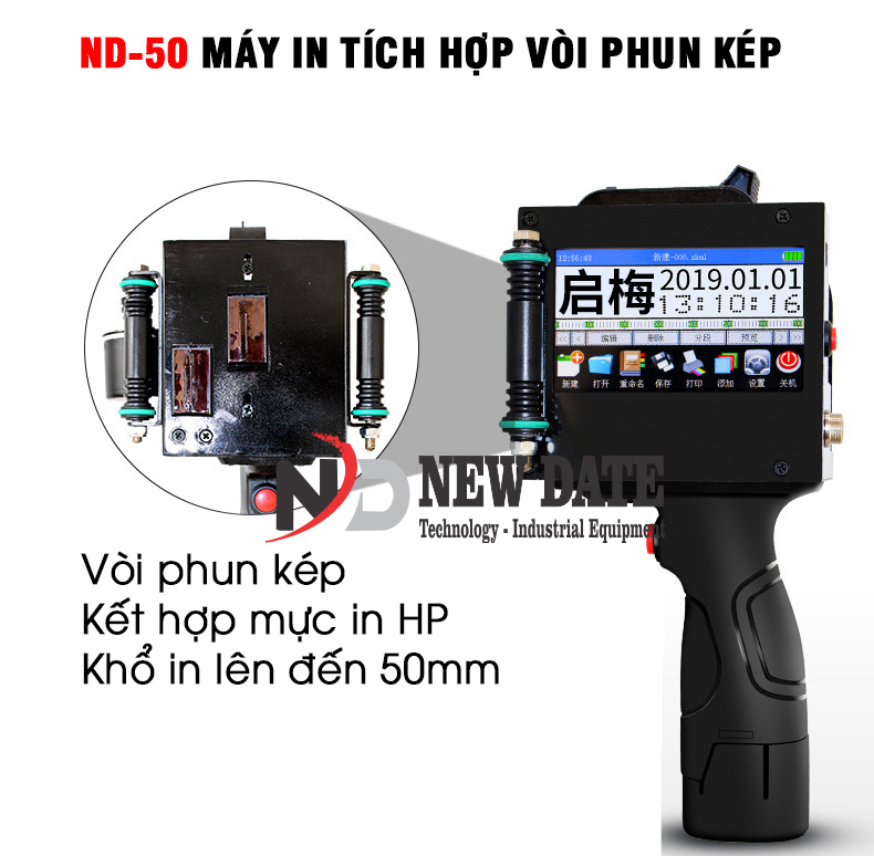 máy in date cầm tay nd 50