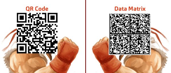 mã vạch QR code và Data Matrix