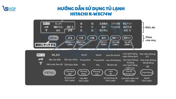 tủ lạnh Hitachi R-WXC74W