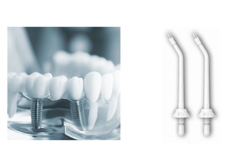 Cách vệ sinh răng cấy ghép implant, răng sứ, răng giả với máy tăm nước