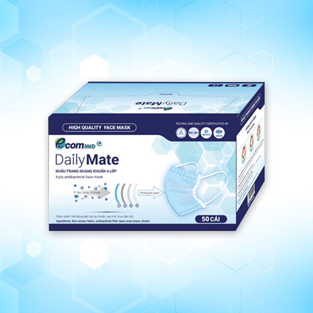 Ra mắt sản phẩm mới - Khẩu trang y tế kháng khuẩn 4 lớp Ecom Med - Daily Mate