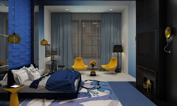 Phối hợp các gam màu xanh và chấm phá những món đồ nội thất mang màu sắc nổi bật làm không gian sống của bạn trở nên độc đáo hơn