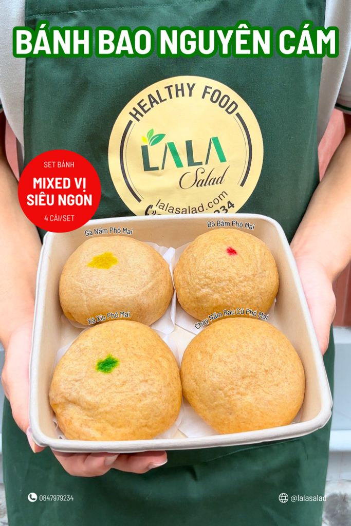 Bánh Bao Nguyên Cám – ăn ngon mà vẫn giữ dáng Bữa xế healthy, bữa sáng đủ chất đã có nhà Lala lo rồi nè.