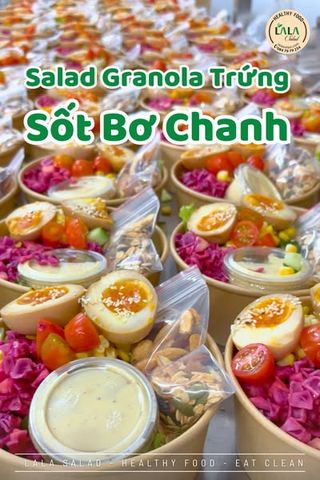 Salad Granola Trứng Sốt Bơ Chanh