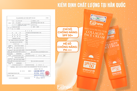 KIỂM ĐỊNH CHẤT LƯỢNG CHO SẢN PHẨM KEM CHỐNG NẮNG BENEW DAILY SUN PROTECTION COLLAGEN FACE CREAM