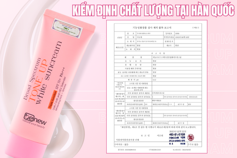 Công Bố Kiểm Định Chất Lượng – Benew Broad Spectrum Tone-Up Sun Cream