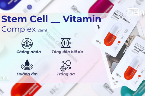 Đắp Mặt Nạ Giúp Dưỡng Trắng Và Mịn Da BENEW - Stem Cell Vitamin Complex 26ml