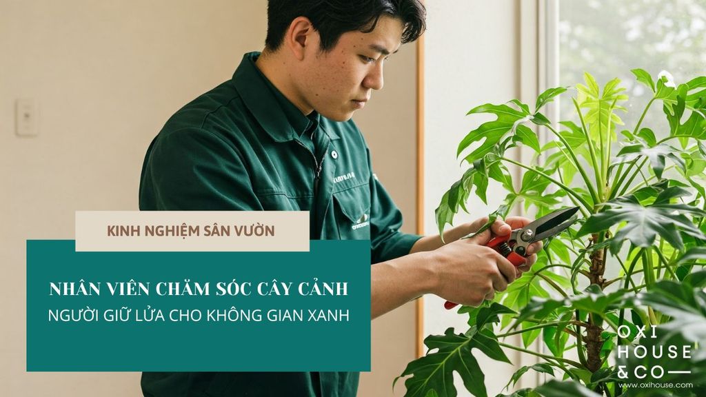 NHÂN VIÊN CHĂM SÓC CÂY CẢNH - NGƯỜI GIỮ LỬA CHO KHÔNG GIAN XANH