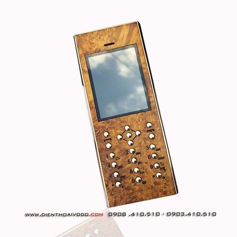 Điện thoại vỏ gỗ vàng Philip - MÓN QUÀ dành tặng đối tác kinh doanh