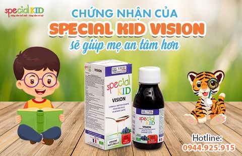 Chứng nhận của Special Kid Vision sẽ giúp mẹ an tâm hơn.