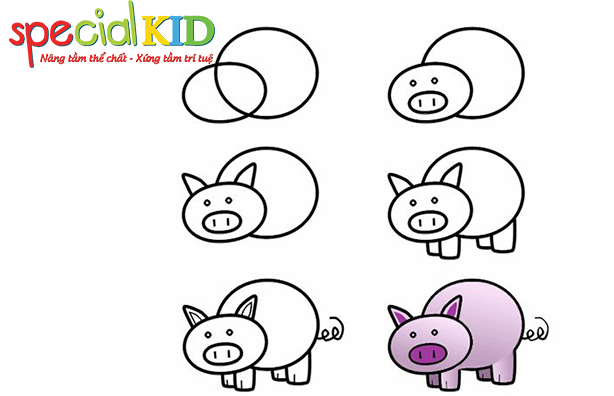 Học vẽ tranh con lợn | Special Kid