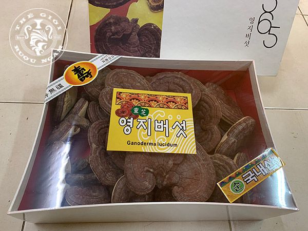 Nấm linh chi vàng 365 Hàn Quốc thượng hạng hộp 1kg.