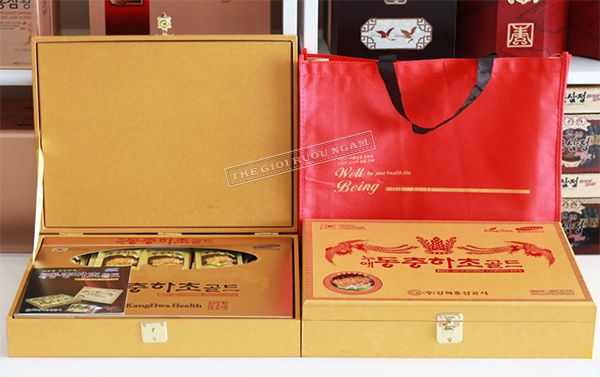Hộp tinh chất đông trùng hạ thảo KangHwa hộp vàng 60 gói x 30ml chính hãng Hàn Quốc