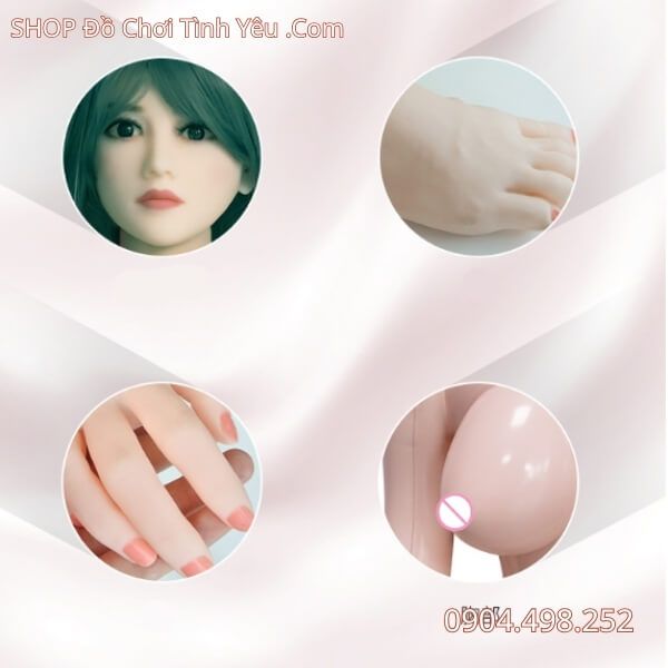 Búp Bê Tình Dục Nữ Bơm Hơi Liền Khối Tóc Dài Body Nóng Bỏng