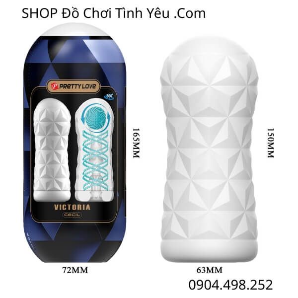 Cốc Thủ Dâm Cầm Tay Kèm Bóng Đệm Siêu Mềm VICTORIA CHENEY