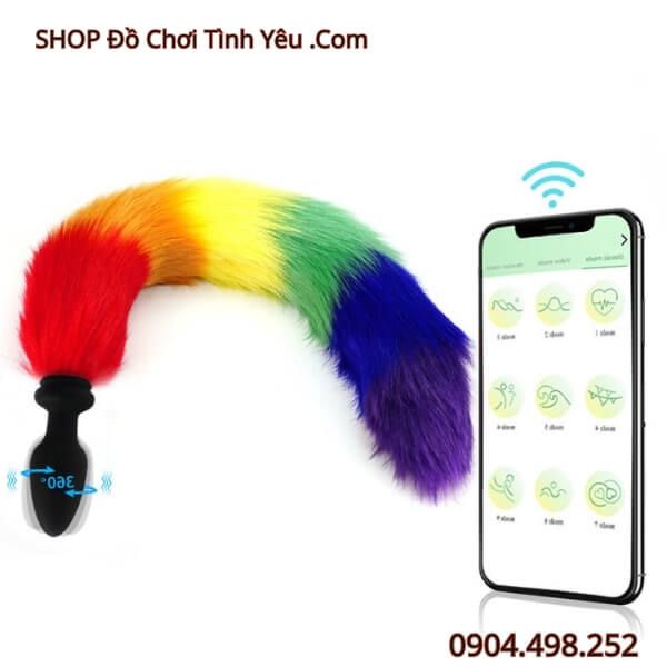 Đuôi Cáo Có Nút Rung Nhét Hậu Môn Điều Khiển App Điện Thoại