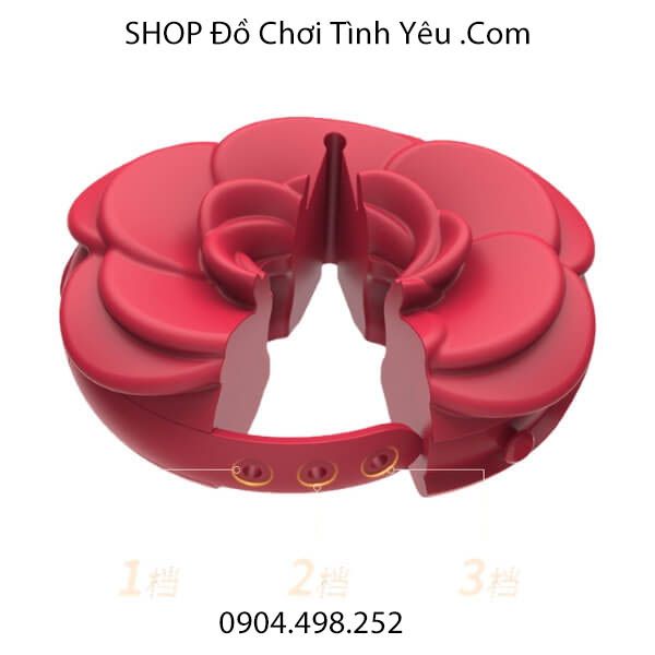 Máy Kẹp Núm Vú Hoa Hồng Rung Mạnh Điều Khiển Qua App CAMELLIA