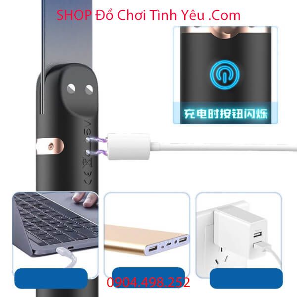 Máy Rung Massage Điểm G Kết Hợp Roi Da Trừng Phạt SM WHOOHOO