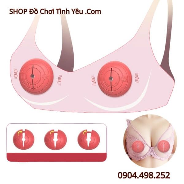 Máy Rung Ôm Sát Đầu Vú Kích Thích Đa Tần Số Điều Khiển Từ Xa
