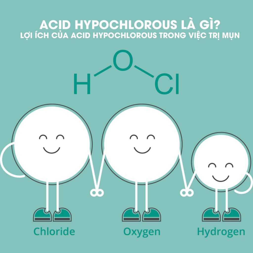 ACID HYPOCHLOROUS LÀ GÌ? LỢI ÍCH CỦA ACID HYPOCHLOROUS TRONG VIỆC TRỊ MỤN