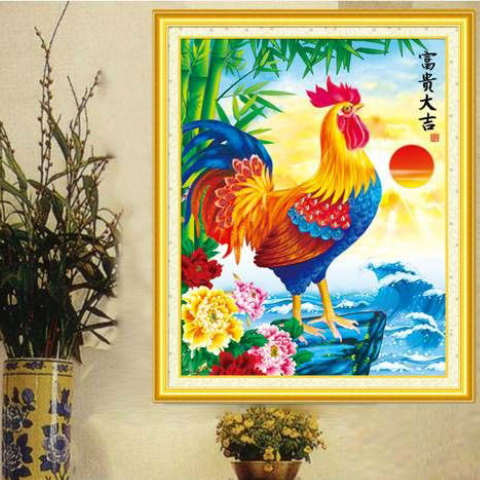 Tranh gà trống phong thuỷ: Linh vật mang lại may mắn cho ngôi nhà của bạn