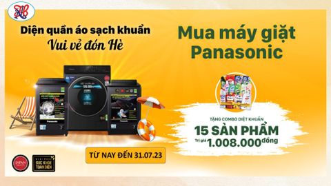 💥Tặng Combo Diệt Khuẩn - 1 Triệu Khi Mua Máy Giặt Panasonic (Đến 31/07/2023)