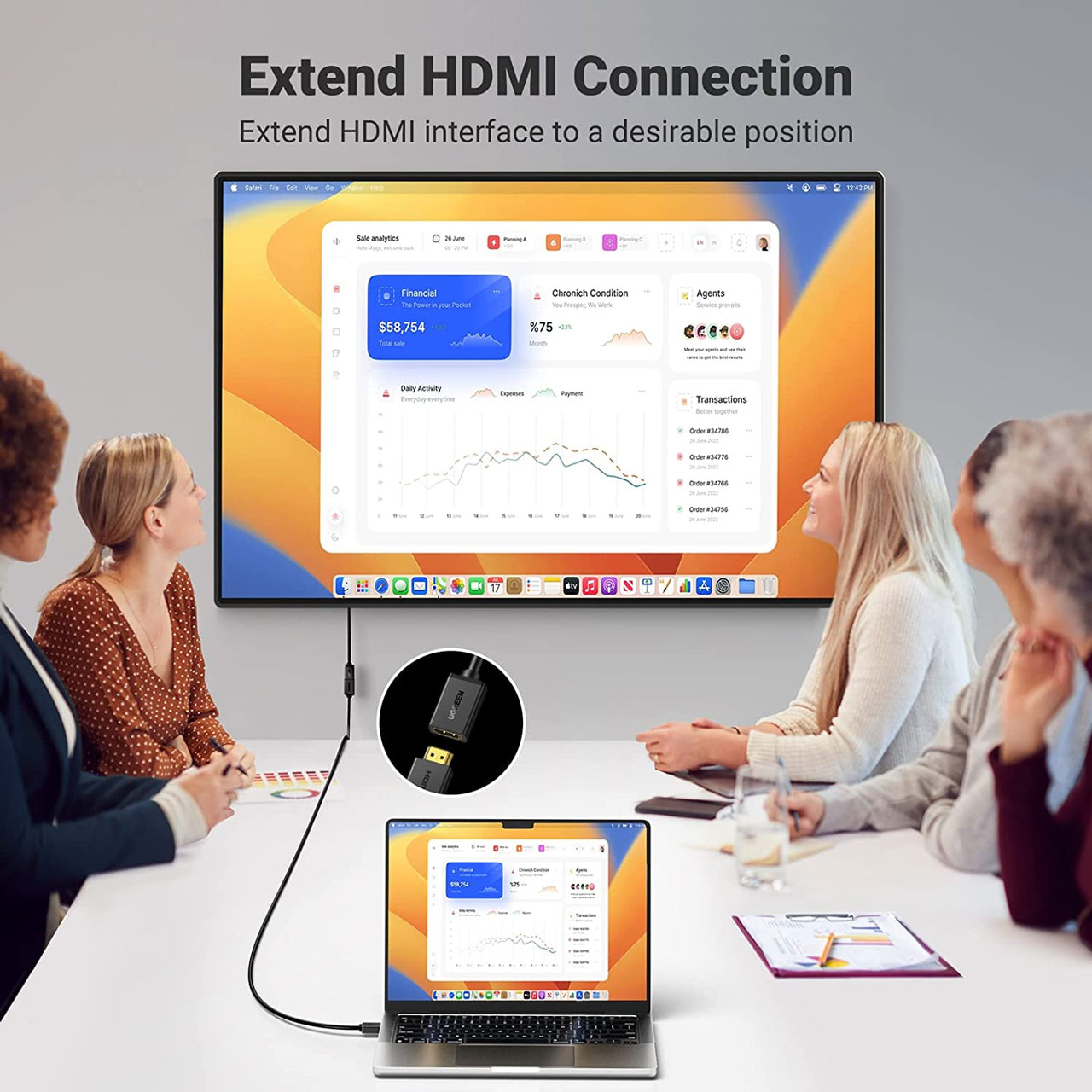 UGREEN HDMI Male to Female Cable 3m hỗ trợ 4K 2K Ugreen 10145