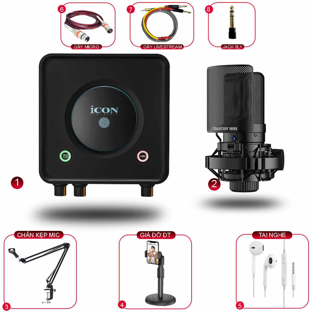 Combo Icon Usolo Micro Takstar SM8B Gen 2 Bộ Đôi Đỉnh Cao Cho Sáng Tạo Âm Thanh Chuyên Nghiệp