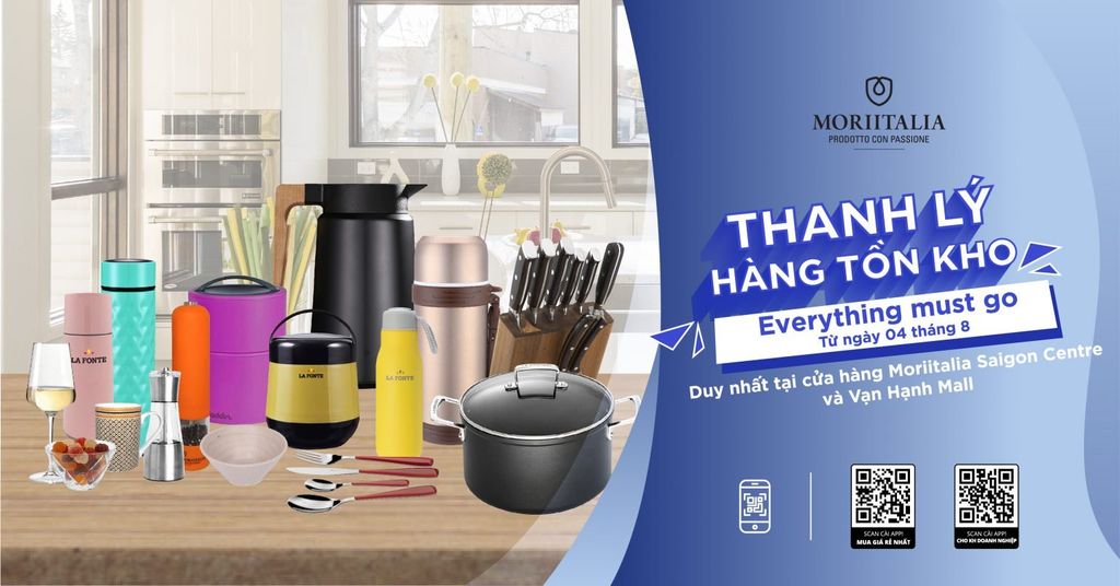 THANH LÝ HÀNG TỒN KHO, GIẢM GIÁ SẬP SÀN TẠI CỬA HÀNG MORIITALIA SAIGON CENTRE