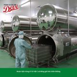Được tiệt trùng ở 121 độ C và đóng gói hút chân không