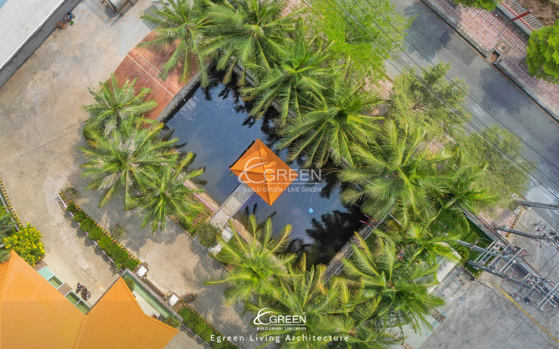 nhà tre sân vườn egreen living