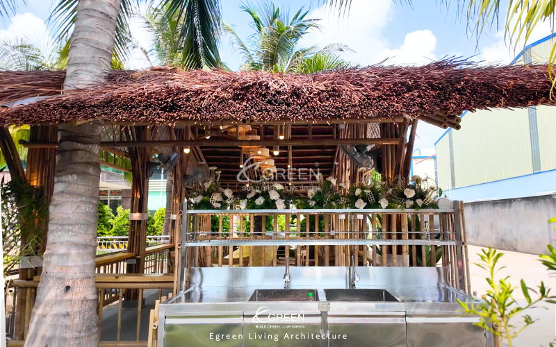 khu bếp nhà tre egreen living