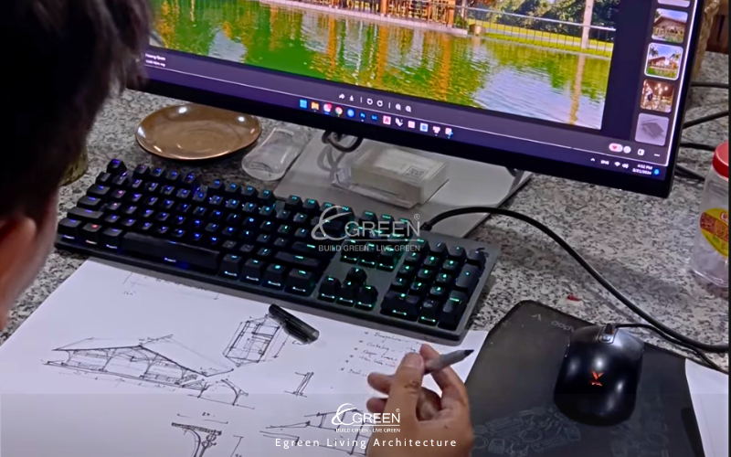 thiết kế nhà tre egreen living